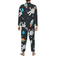 thumbnail image 5 of Bingfone Men'S Pajama Set 2 Piece Loungewear Pjs, Long Sleeve With Pajama Pants-Space, 5 of 9