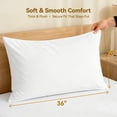 thumbnail image 5 of Twin XL Bedding Set 3PCS - 32" Drop Bed Skirt & Fitted Sheet with Pillowcases, PolyCotton for Dorm (White), 5 of 7