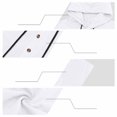 thumbnail image 5 of Men's Beach Outfit 2 Piece Linen Casual Button Down Henley Shirt Short Sleeve Loose Drawstring Hoodie and Harem Pants Vacation Sets for Men Size 3XL White, 5 of 9