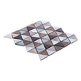 thumbnail image 2 of Modket Brown Gray Triangle Pattern Aluminum Blend Crystal Glass Mosaic Tile Backsplash, 2 of 5