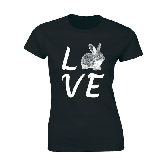 I Just Freaking Love Bunnies , Rabbit Lover Gift Ladies Slogan T-Shirt