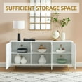 thumbnail image 7 of EDYO LIVING 63" Large Sideboard Buffet Cabinet, Kitchen Storage Cabinet with 4 Doors Standing Accent Cabinet Off-white, 7 of 7