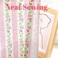 thumbnail image 4 of Kitchen Curtain 52 Inch Length 1 Piece Cafe Curtain Tier Linen Textured Semi Sheer Farmhouse Short Curtains for Small Window, Romantic Pink Vine Flower, 4 of 7