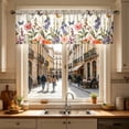 thumbnail image 5 of Patterned Kitchen Short Curtain with Water Resistant Feature, Decorative Half Window Curtain for Kitchen Windows, Washable Light Filtering Curtain for Home Kitchen Decor and Sunlight Control, 5 of 7