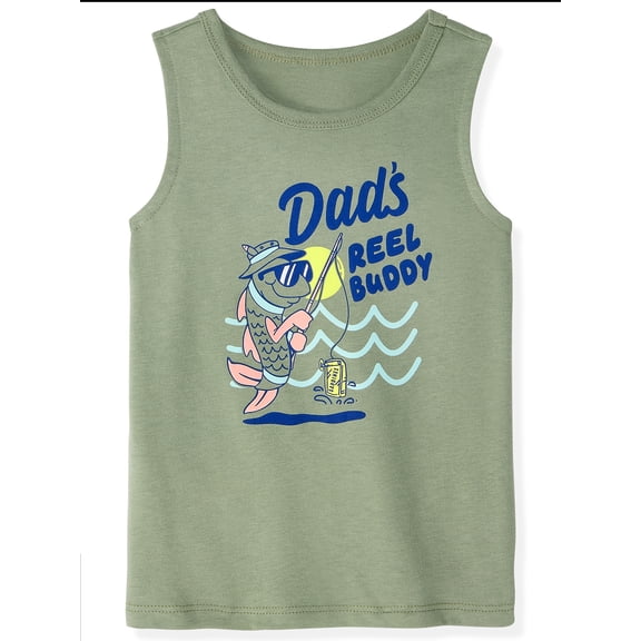 Garanimals Baby & Toddler Boy Cotton Graphic Tank Top, 0M–6T