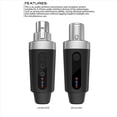 thumbnail image 4 of 2X Adaptador XLR Transmisor Receptor de Micrófono Inalámbrico para Micrófono Dinámico Mezclador de Audio de Guitarra PA, 4 of 5