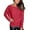 Red, variant on Ussuma off The Shoulder Tops for Women Workout Tops for Women Women Casual Buttons One-Shoulder Long-Sleeved Comfortable T-Shirt Holiday Saving Solidcolor