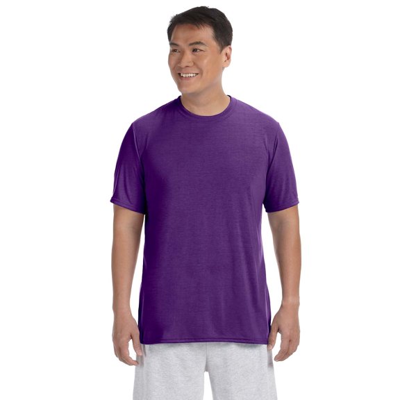 Gildan G420 Adult Performance Adult 5 oz. T-Shirt, Purple, S, Pack Of 5, Men's T-Shirt