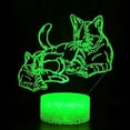 thumbnail image 3 of YSTIAN 3D Cat Night Light Animal Lamp Illusion Night Light 7 Color Changing Touch Switch Table Desk Decoration Lamps Gift with Acrylic Flat ABS Base USB Cable Toy, 3 of 5