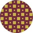 thumbnail image 1 of Ahgly Tapis Rond Lavable en Machine Intérieur Transitionnel Orange, 6 Pieds Rond, 1 of 7