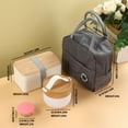 thumbnail image 2 of Portable Japanese Bento Box with Natural Bamboo Lid (Serving as Plate/Tray/Cutting Board), Stackable PP Compartments, Dishwasher-Safe, Food-Grade Material - Includes Matching Insulation Bag, Perfect, 2 of 6