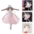 thumbnail image 2 of Plush Baby Doll, Soft Life Ballet Girl Plush Toy Cute Dress Doll Girl Heart Baby Birthday Gift, Ballerina Tooth Fairy Doll, Ballerina Stuffed Animals Ballerina Toy, 2 of 9