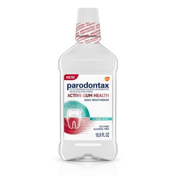 Parodontax Active Gum  Mouthwash, Clear Mint, 16.9 Fl Oz