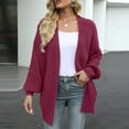 thumbnail image 5 of Sweaters for women Women's Long Sleeve Open Front Casual Lightweight Soft Knit Cardigan Sweater Outerwear christmas sweater women, 5 of 8