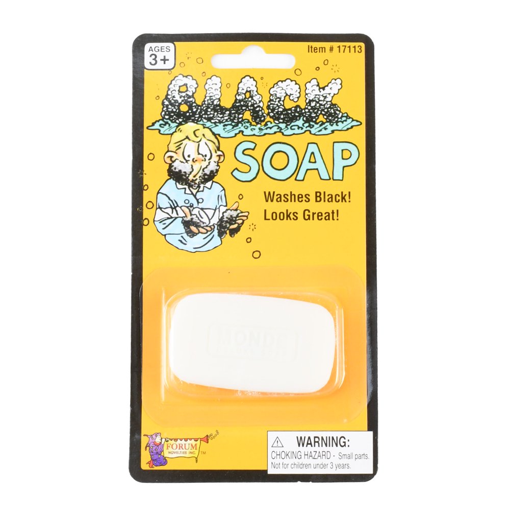Novelty Black Hand Wash Soap Bar Funny Practical Joke Bath Party Prank
