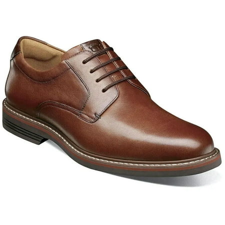 

Men s Florsheim Norwalk Plain Toe Oxford Dress Shoes Cognac Tumbled 13369-222