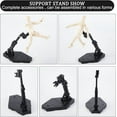 thumbnail image 5 of 4 Sets Black Action Figure Stand Assembly Action Figure Display Holder Display Model Support Stand with Iron Screws & Nuts for Multiple Models - 9.1x7.2x0.5 Inch diy, 5 of 6