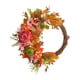 thumbnail image 2 of Guirnalda de flores artificiales para el Día de Acción de Gracias, corona de otoño para la puerta principal, cosecha de otoño Flor naranja, 2 of 9