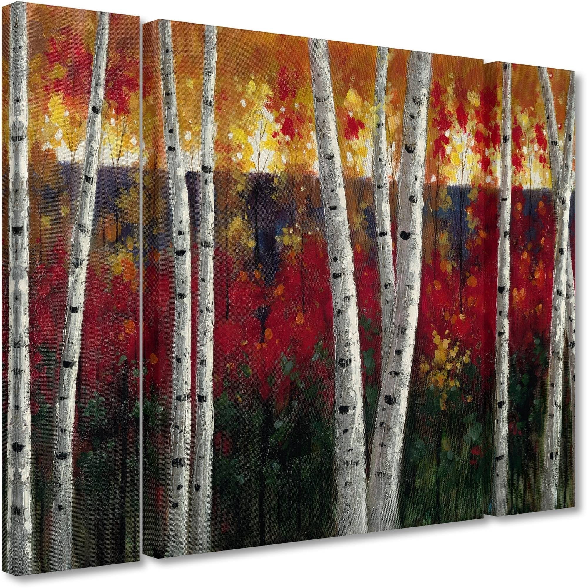 Trademark Fine Art "Autumn" Canvas Art by Rio Three Panel Set