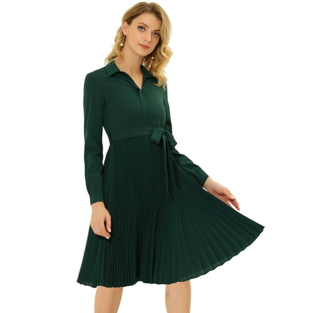 Bottle green cheap midi dress
