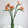 thumbnail image 2 of HAOSHICS 6Pcs Artificial Heaven Bird Flowers,Fake Bird of Paradise Strelitzia,Faux Silk Plants for Home Office Wedding Table Centerpeice Decor (Orange Large), 2 of 6