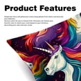 thumbnail image 2 of Robot Unicorn Attack Covers - Set of 2 Throw Pillow Covers with Unique Patterns for Living Room Decor - Available in 16x16, 18x18, and 20x20 Inches Throw Pillows for All Occasions, 2 of 6