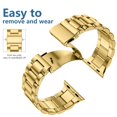 thumbnail image 2 of Correa de reloj Lerobo de metal para Apple Watch Series 9 de 45 mm, 2 of 7