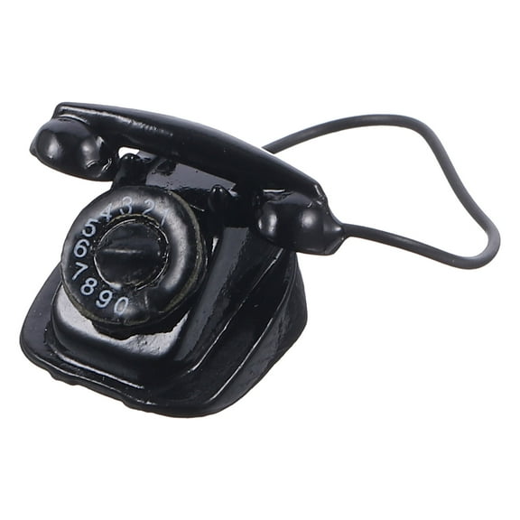 LOLIPPYY Miniature Retro Phone Model 1 Set, Mini Phone Design for Toy House Decoration and Home Embellishment
