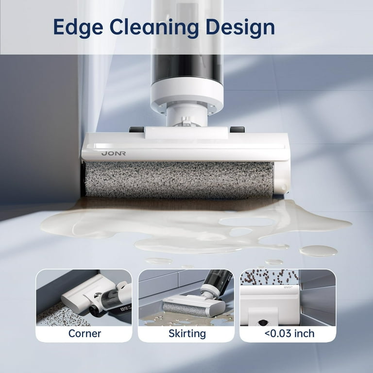 JONR ED12 Lite Wet Dry Vacuum Cleaner, 1mm Edge Cleaning Brush