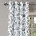 thumbnail image 2 of Ambesonne Compass Grommet Curtain, Sailing Boat Pattern, 50" x 72", Black Bluegrey White, 2 of 6