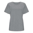 thumbnail image 3 of WTXUE T-Shirts de Maternité, Débardeur de Maternité pour Femmes Manches Courtes Décontractées Col Rond Froncé Basique pour Allaitement Col Rond Manches Courtes Gris Foncé, 3 of 6