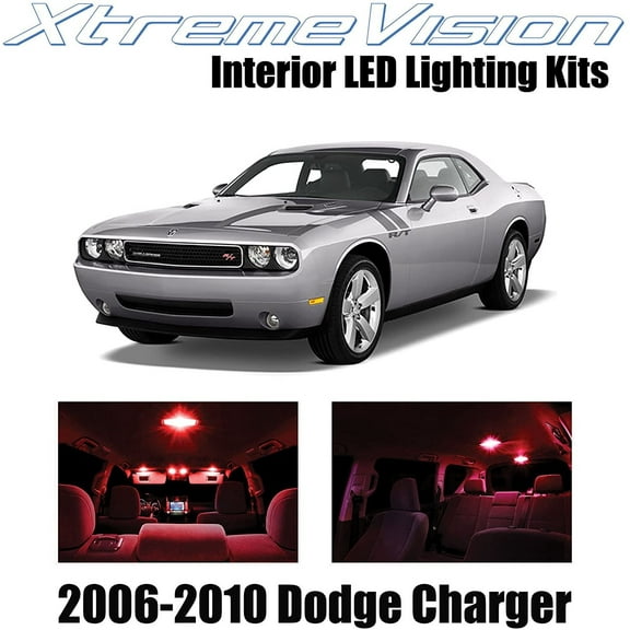 XtremeVision Interior LED for Dodge Challenger 2006-2010 5 pcs Red Interior LED Kit Installation Tool