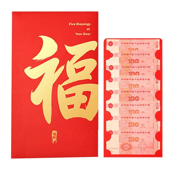 SharkTRUE Sac à Argent Rouge Festival de Printemps 2026 Sac Rouge Année du Cheval Angpao Grande Taille Grande Enveloppe Rouge Nouvel An