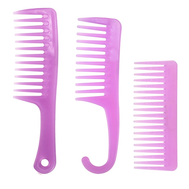 1 Set Plastic Combs Creative Useful Barbershop Tools Durable Practical Modelling Supply for Home Hair Salons Men Women Children Purple