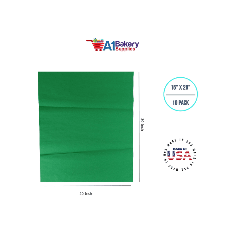 Tissue Paper Sheets - 20 x 30, Kelly Green - ULINE - Bundle of 480 Sheets - S-7097G