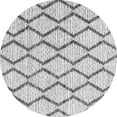 thumbnail image 1 of Ahgly Company Indoor Round Trellis Gray Modern Area Rugs, 5' Round, 1 of 1