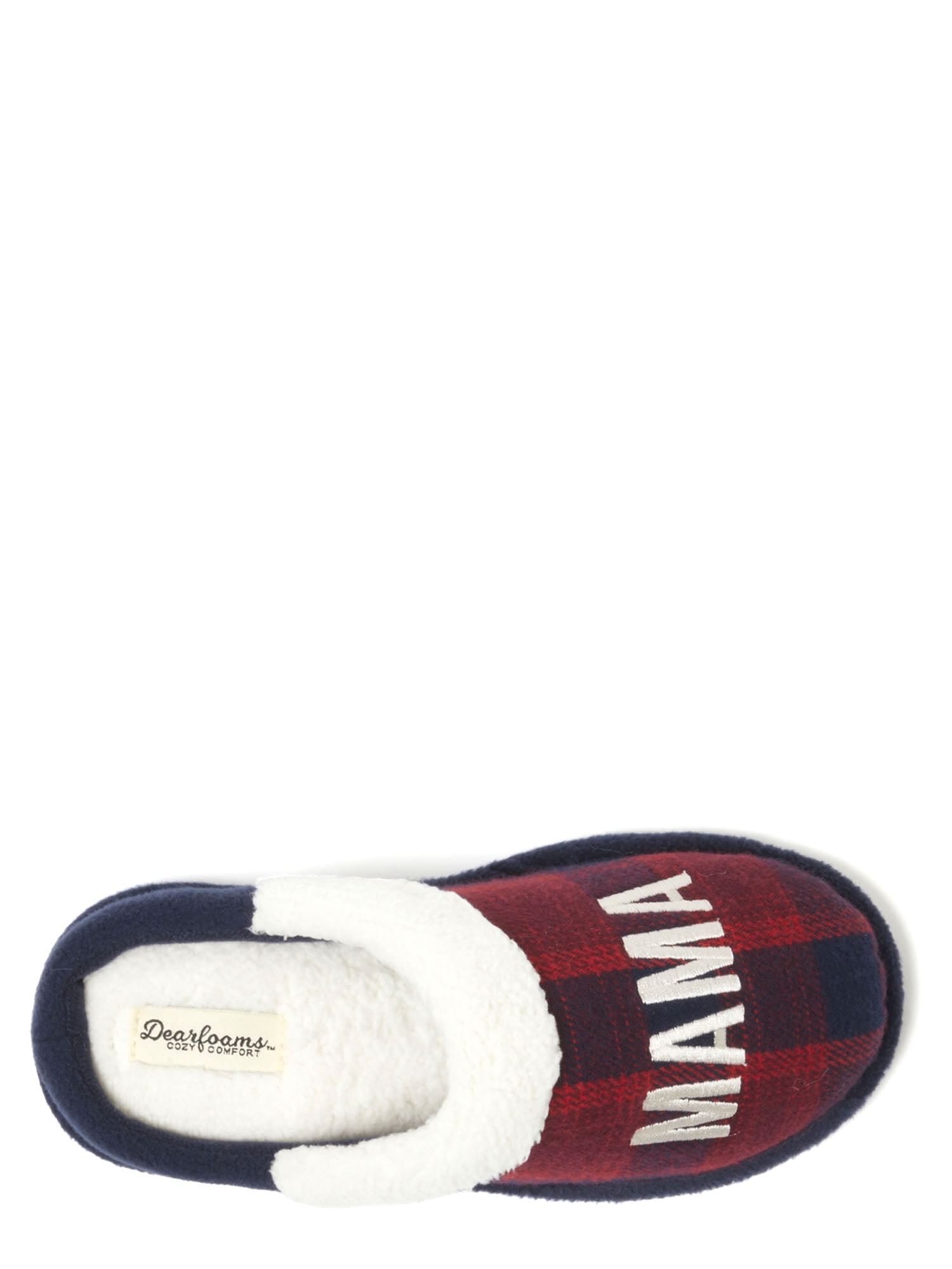 Dearfoams Cozy Comfort Women's Mama Bear Plaid Clog Slippers