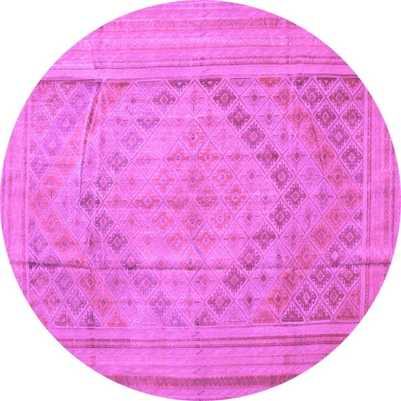 Ahgly Company Indoor Round Southwestern Purple Country Area Rugs, 7' Round