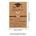 thumbnail image 3 of Graduation Necklace Cap Class 2025 Adjustable Rope Bracelet Chain Pendant With Meaningful Card For Graduate Women Men, 3 of 4