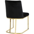 thumbnail image 3 of Meridian Furniture Heidi Black Velvet Dining Chair (Set of 2), 3 of 5