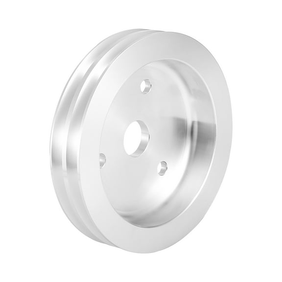 Car Crankshaft Pulley Short Water Pump Double Groove Crank Pulley for Chevy SBC 350 Engine