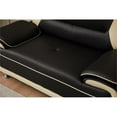 thumbnail image 3 of Kingway Furniture Lilian Faux Leather Livingroom Loveseat in BlackBeige, 3 of 5
