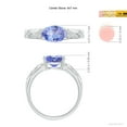 thumbnail image 4 of ANGARA Natural 1.9 ct Tanzanite Vintage Style Ring with Diamond Accents in 14K White Gold for Women (Size-9x7mm) | December Birthstone, Anniversary, Jewelry Gift for Women | Natural Tanzanite Ring, 4 of 8