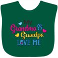 thumbnail image 3 of Inktastic My Grandma and Grandpa Love Me with Hearts Boys or Girls Baby Bib, 3 of 4