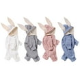thumbnail image 6 of 0-18M Newborn Unisex Baby Boy Girl Rabbit Romper Cotton Cute Bunny Long Sleeves Zipper Hoodie Infant Bodysuits Jumpsuit Outfit, 6 of 6