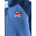 thumbnail image 3 of Wonder Nation Baby Boys Full Zip Hoodie and Jogger Sweatpants Set, 2 Piece, Sizes 0/3M-24M, 3 of 3