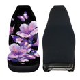 thumbnail image 2 of Uourmeti Purple Floral Butterflies Auto Seat Cover Firmly Stitched Car Seat Cover Anti-Fade Durable 1 Piece Compatible with Cars Truck, 2 of 6