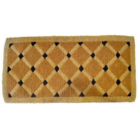 Imports Decor Coir Cross Board Colored Door Mat with Multicolor Finish 689TCMC