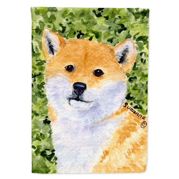 Shiba Inu Flag Canvas House Size
