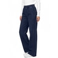 thumbnail image 3 of Sundazz Women's Stretchy Wide Leg Jeans Elastic Waist Knit Denim Pants with Seamed Front, 3 of 7